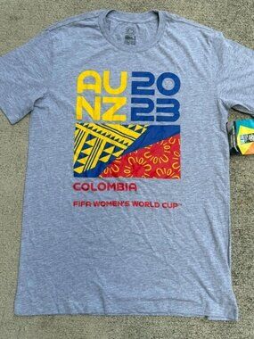 Fifa World Cup Shirt Large Gray Columbia Australia New Zealand Womens Soccer